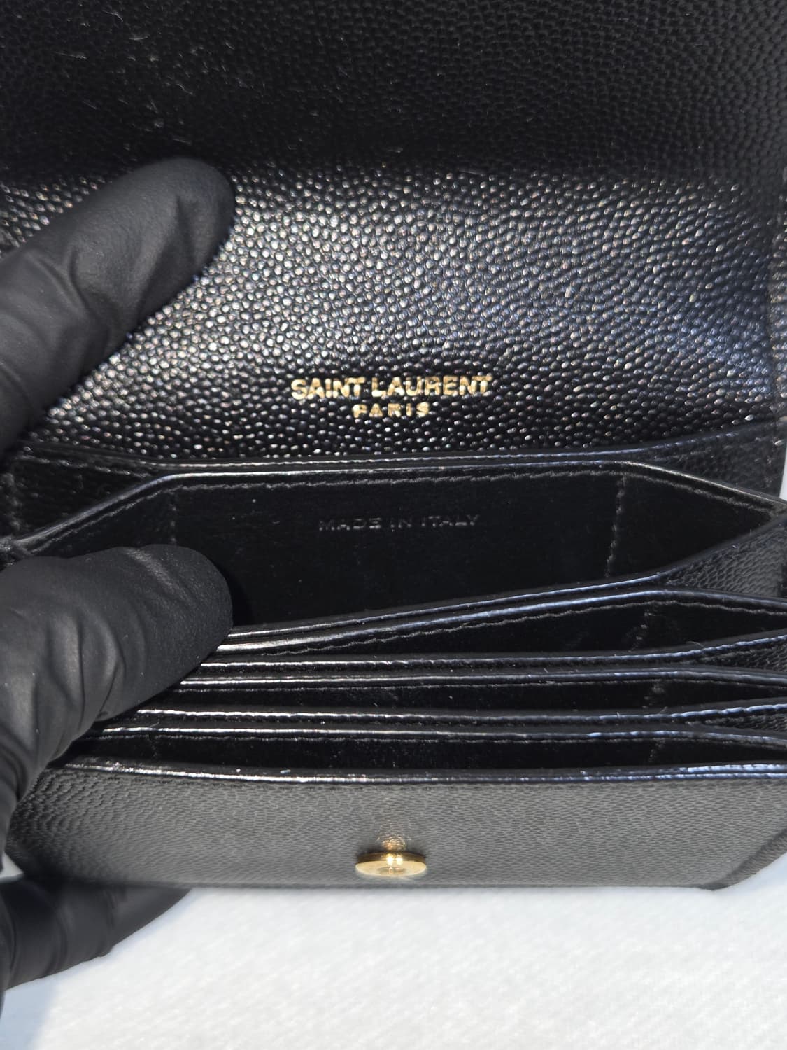 생로랑 업타운 아코디언 카드지갑 블랙 (607685) 상품이미지5