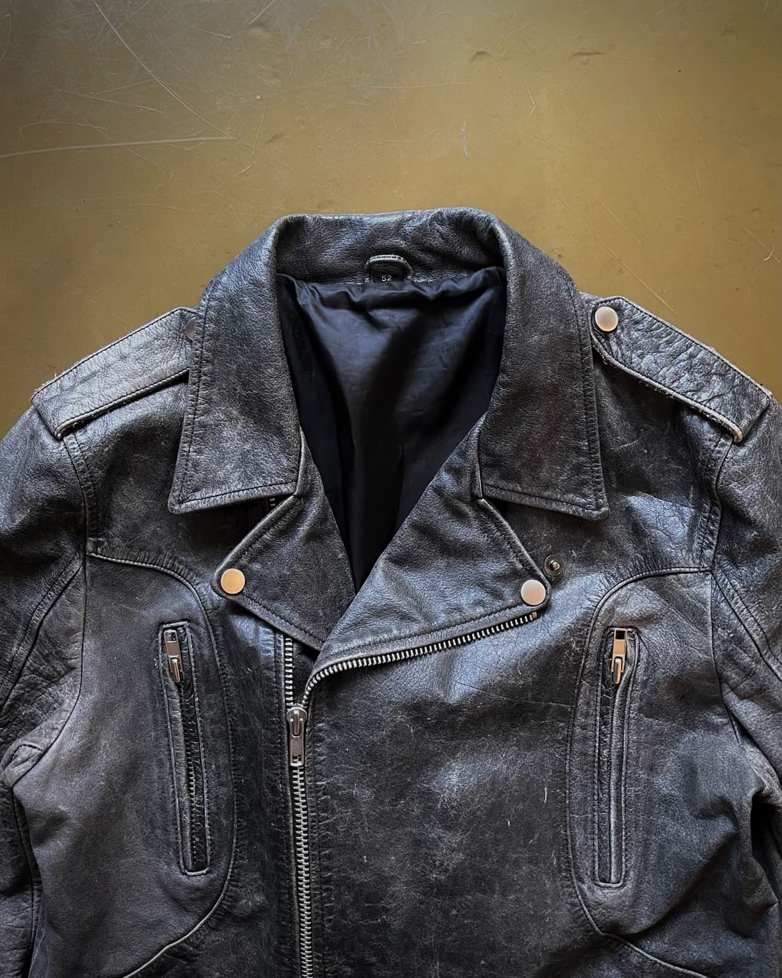 Italian Vintage Real Leather Rider JK 상품이미지4