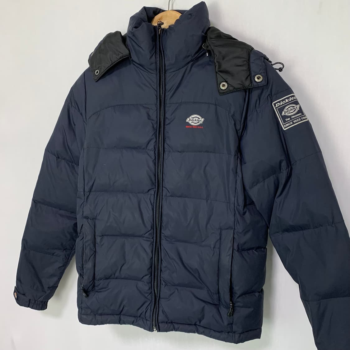 디키즈 빈티지 네이비 푸퍼 후드 패딩 점퍼 남성 S 남녀공용 상품이미지2