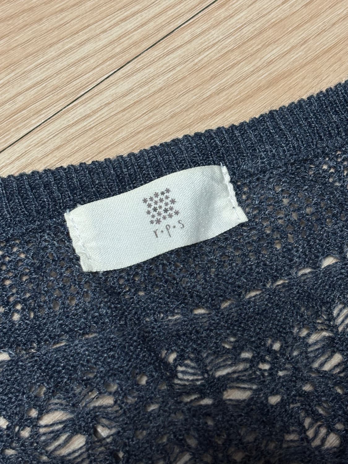 일본 빈티지 펀칭 니트 가디건  상품이미지3