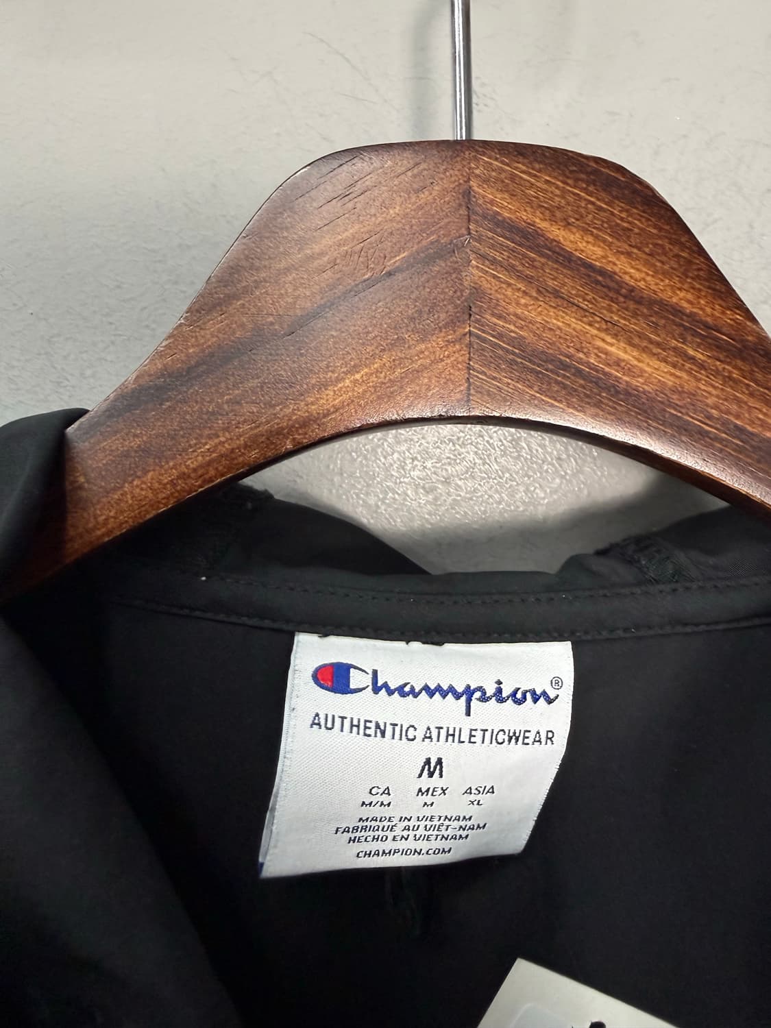 챔피온 아치 로고 빅프린팅 블랙 풀오버 아노락 자켓 H1428 상품이미지7