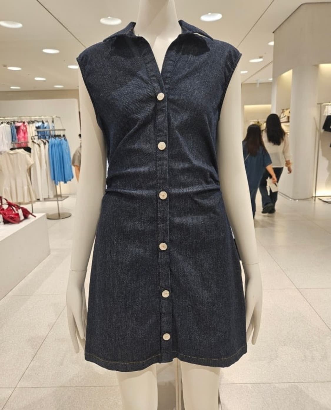 자라 타이트핏 데님 미니 셔츠 원피스 상품이미지2