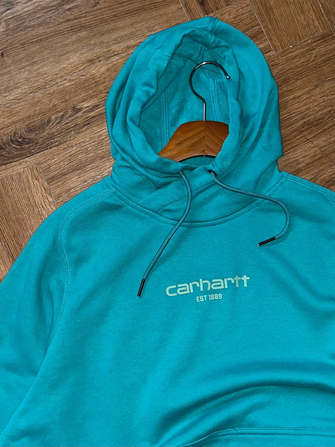 칼하트 로고 레글런 후드티 상품이미지3