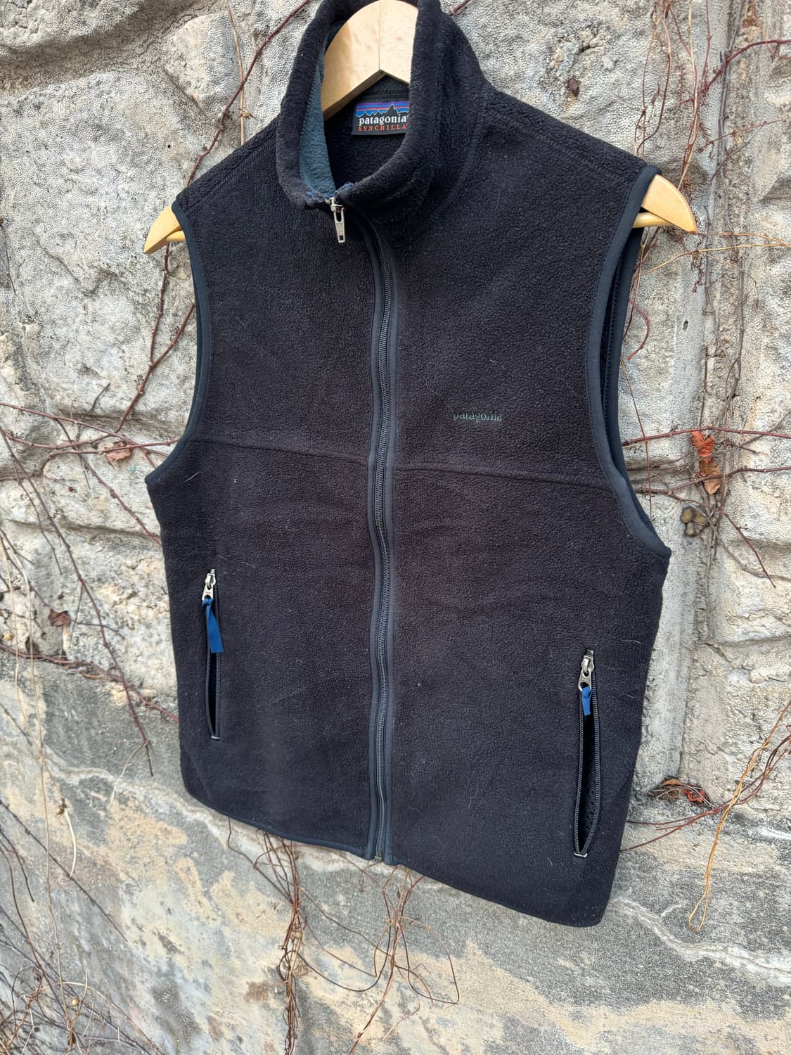90s 파타고니아 usa 신칠라 플리스 후리스 베스트 조끼 블랙 상품이미지3