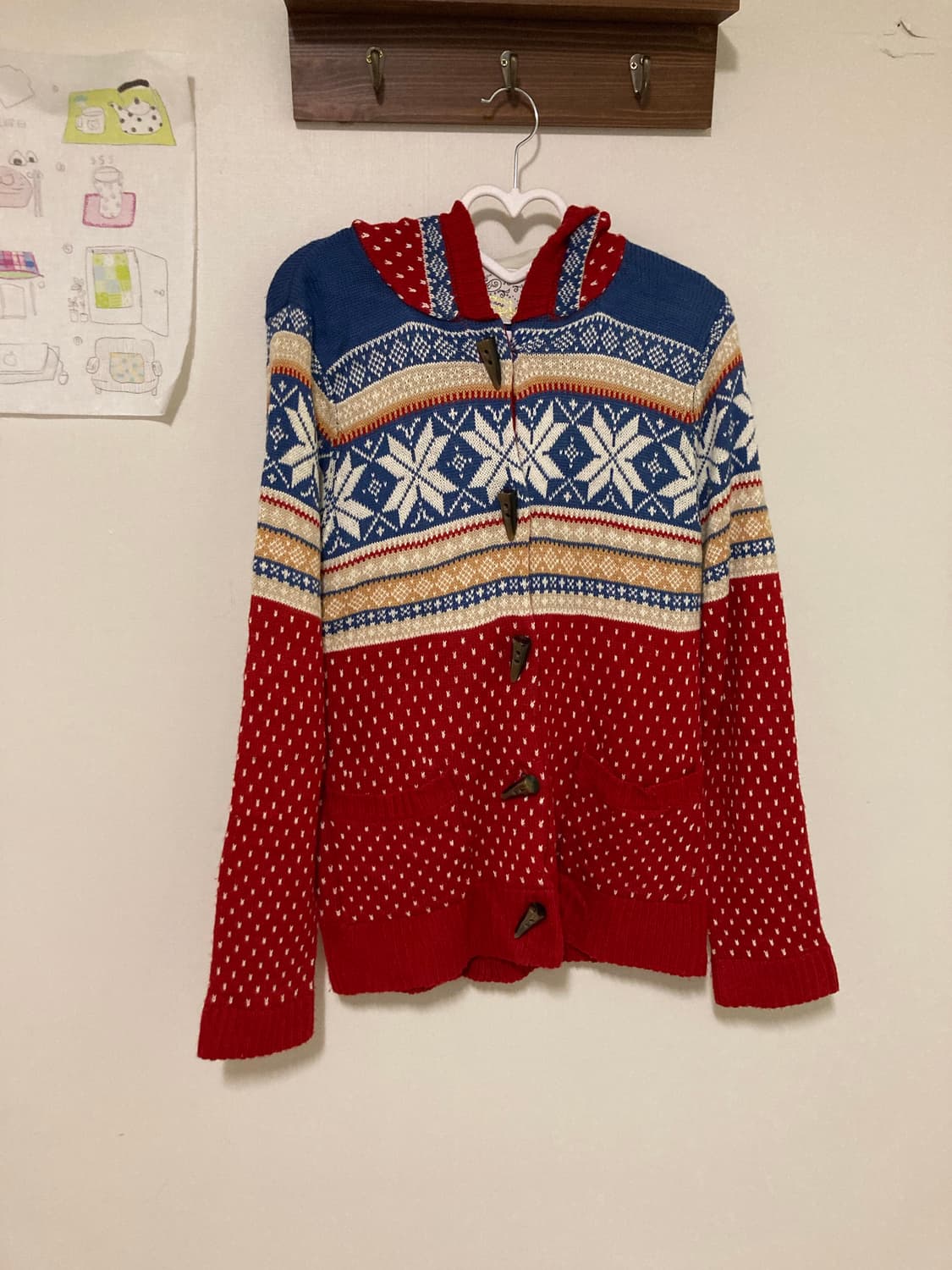 눈꽃 후드 떡보끼 가디건 상품이미지6