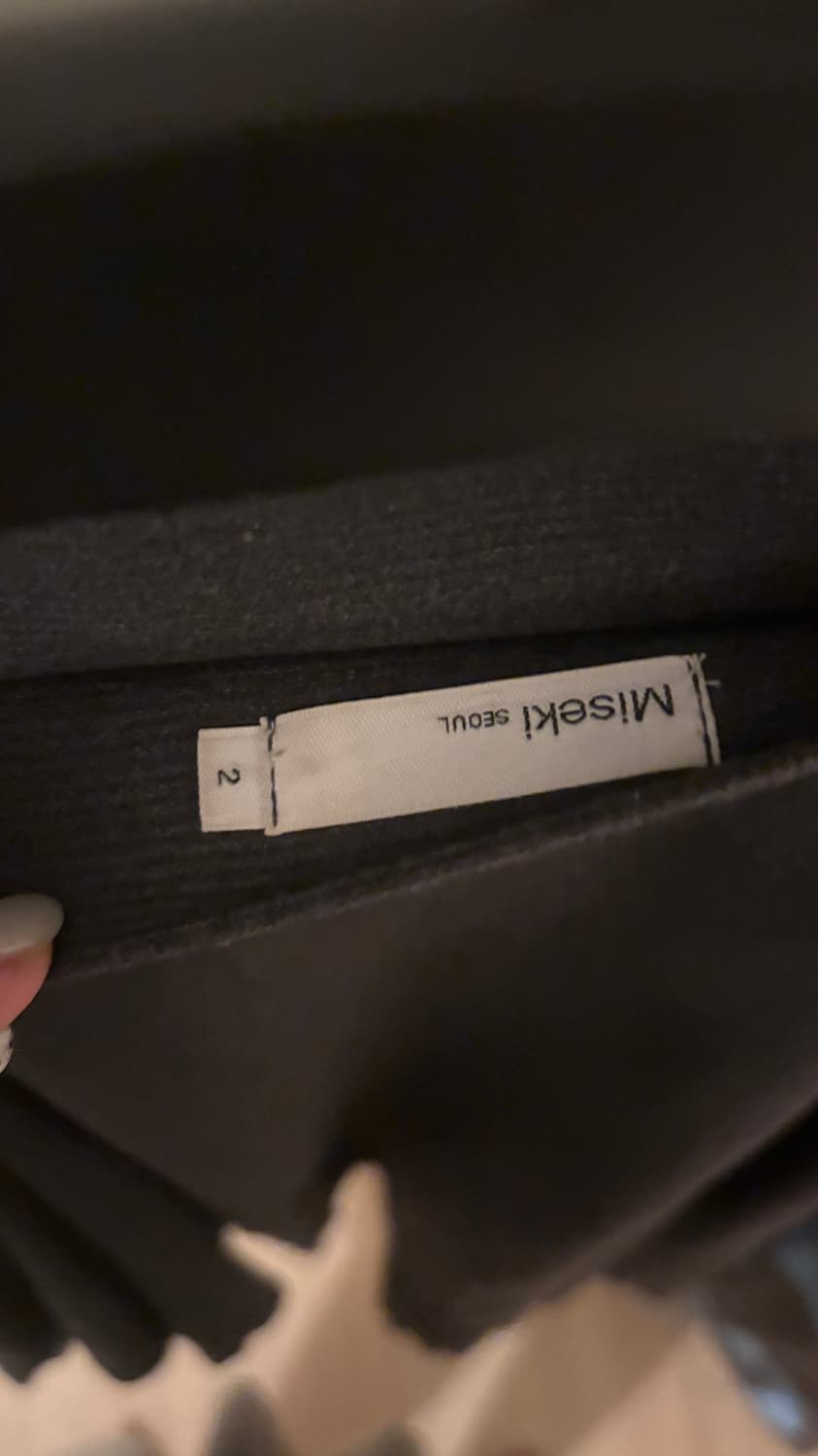 미세키서울 언발란스 레이어드 스커트 차콜 2 상품이미지4