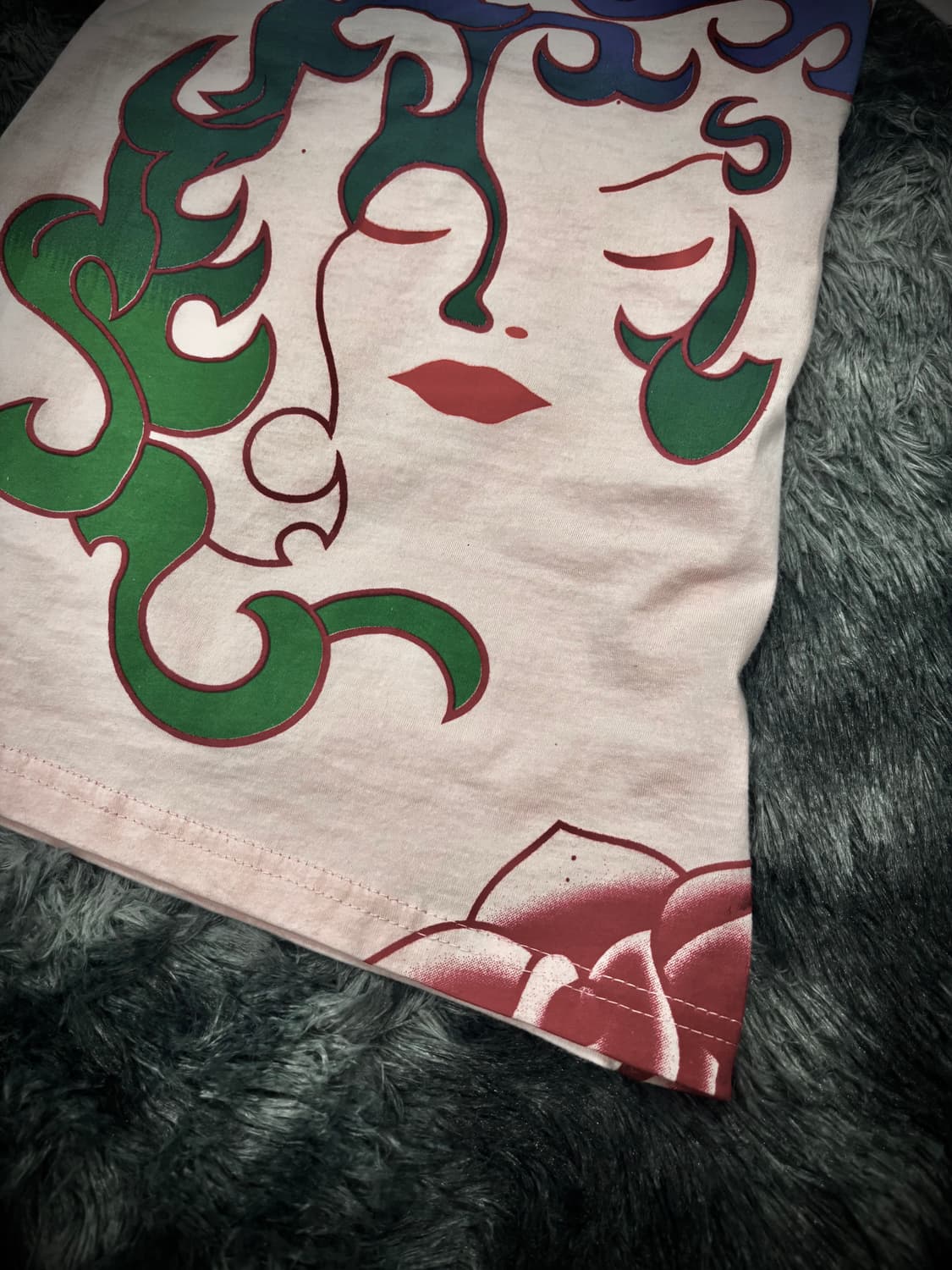 Christian Audigier 핑크 올드스쿨 프린팅 큐빅 반팔 티셔츠 상품이미지6