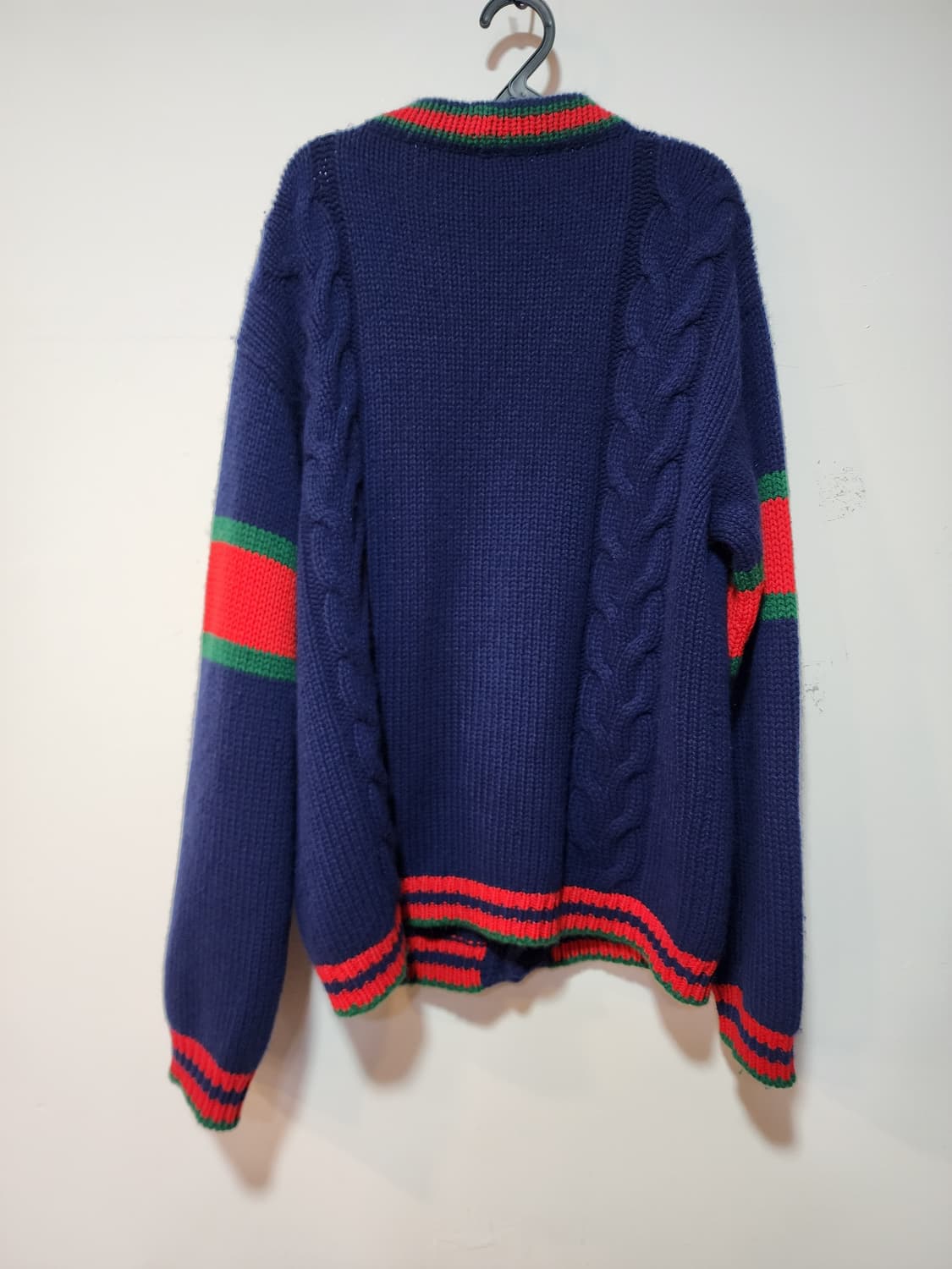 구찌 웹 케이블 가디건 네이비 M 상품이미지2
