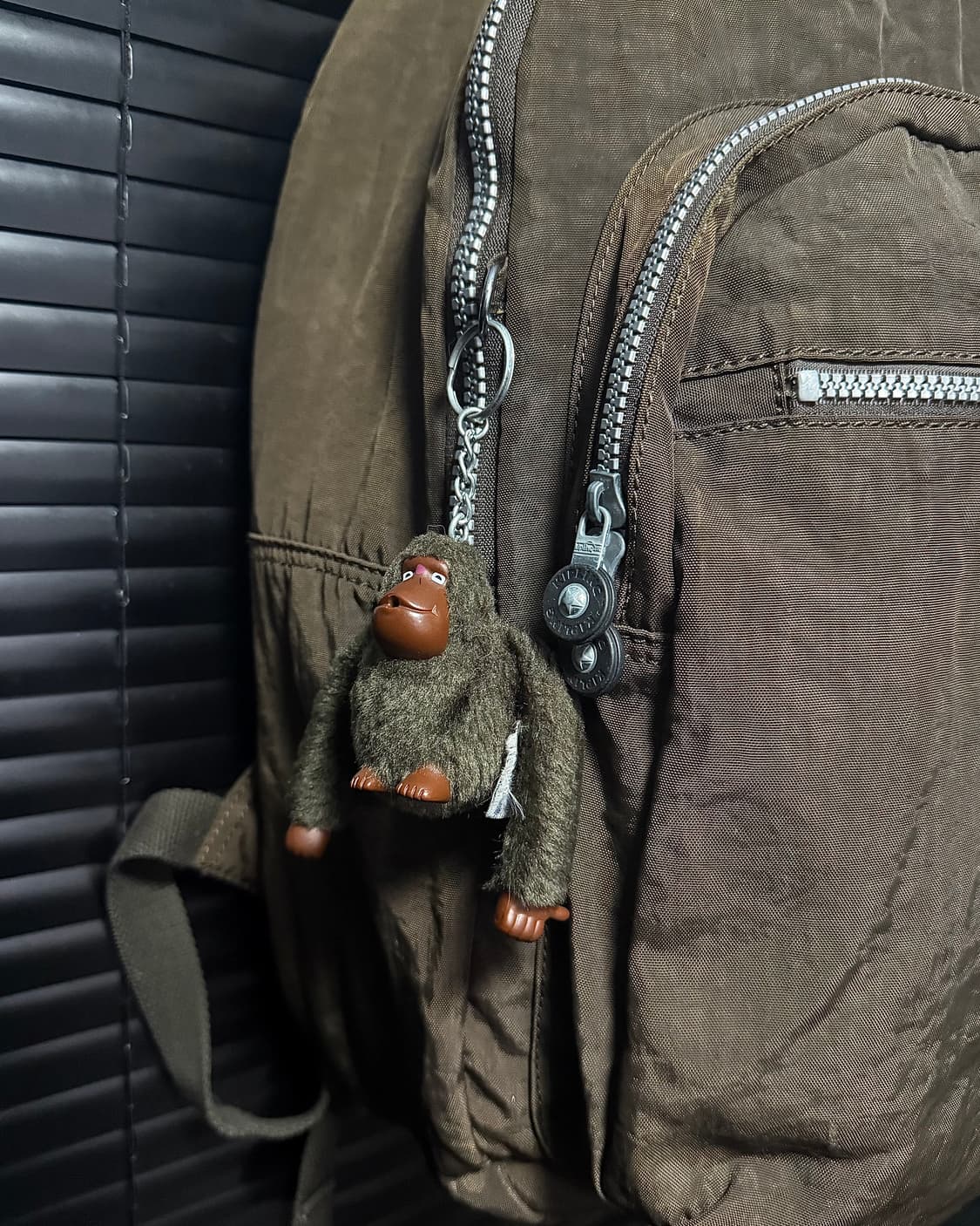 키플링 고릴라 키링 인형 브라운 갈색 빅 백팩 가방 학교 학생 빈티지 상품이미지4