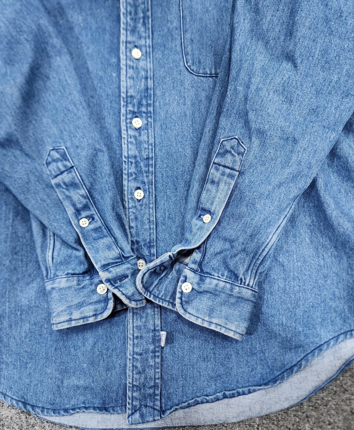 폴로 랄프로렌 90s 베어 자수 데님 셔츠 M 상품이미지4