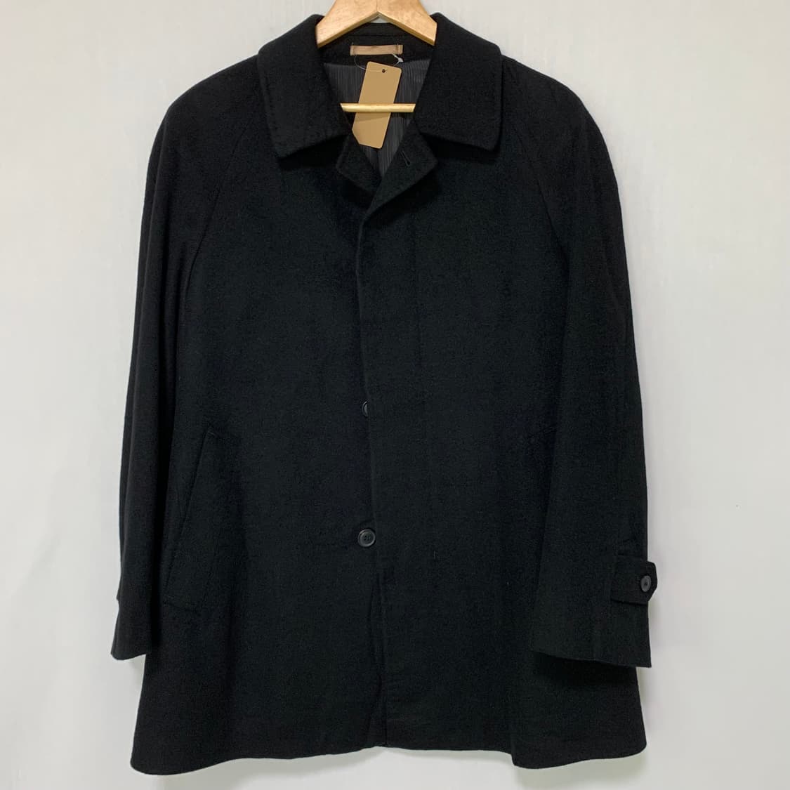 jpn 일본 빈티지 캐시미어 100% 블랙 하프 코트 M 상품이미지2