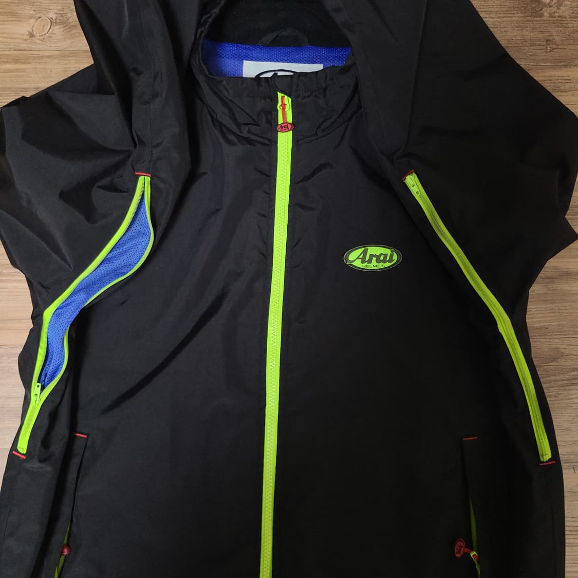(L) 구형 아라이 Arai 바람막이 라이더 자켓 점퍼 블랙네온 상품이미지6
