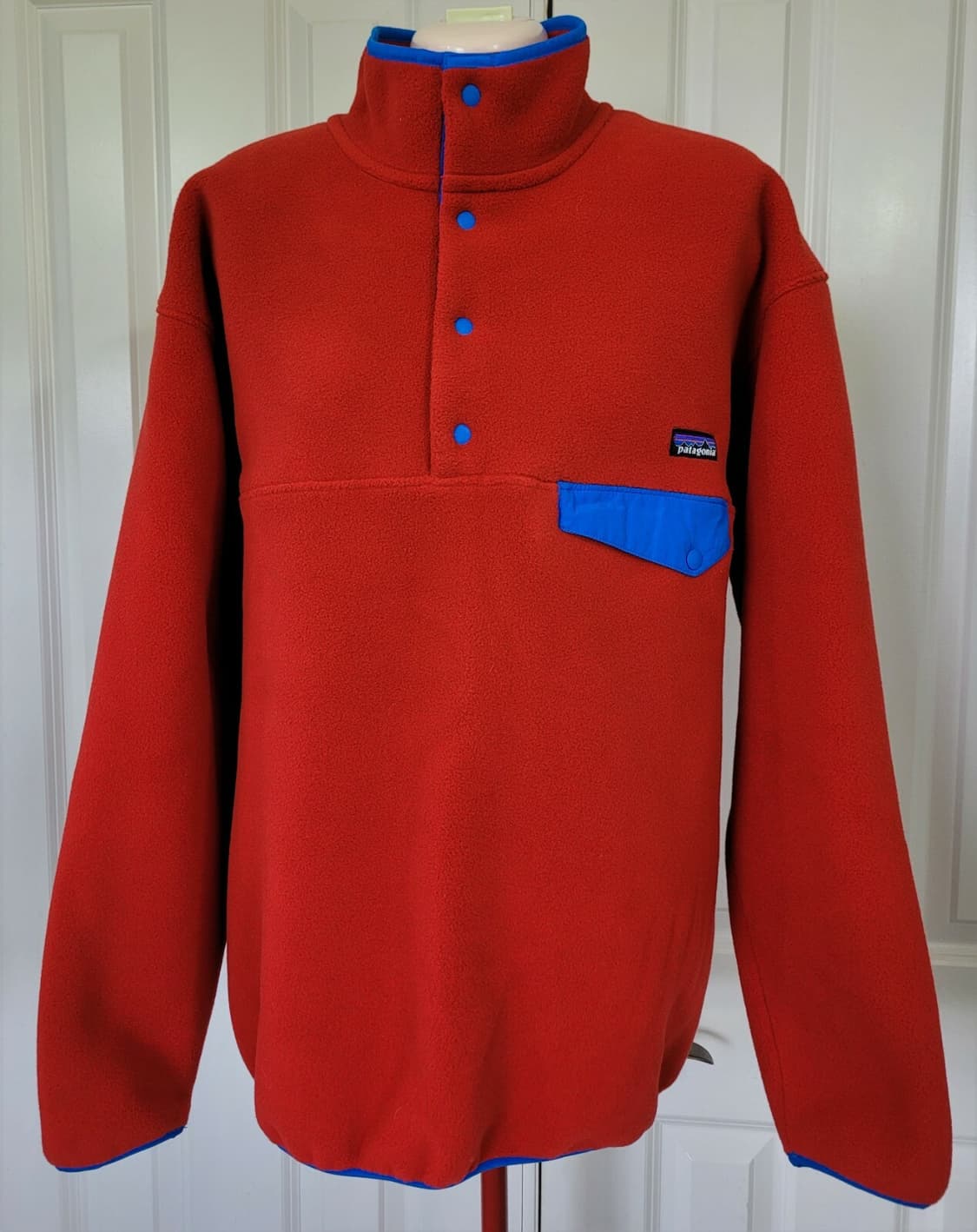 10s 파타고니아 신칠라 스냅-T 레드/블루 엘살바도르 상품이미지1