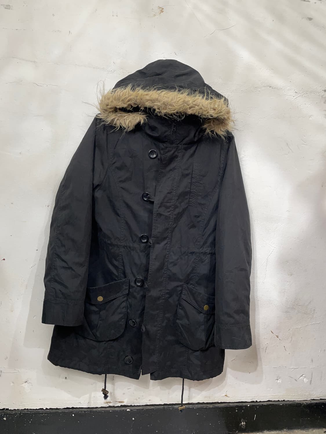 일본빈티지 COLZA 울프죠 퍼 후드 야상 개파카 자켓 L 상품이미지5