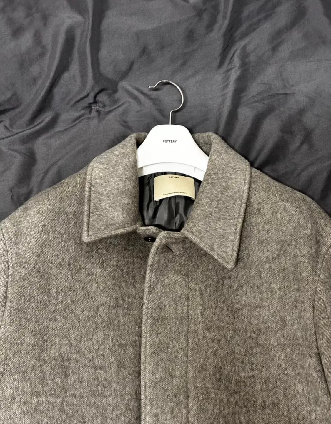 [2] 포터리 멜튼 울 맥 코트 미드그레이 상품이미지2