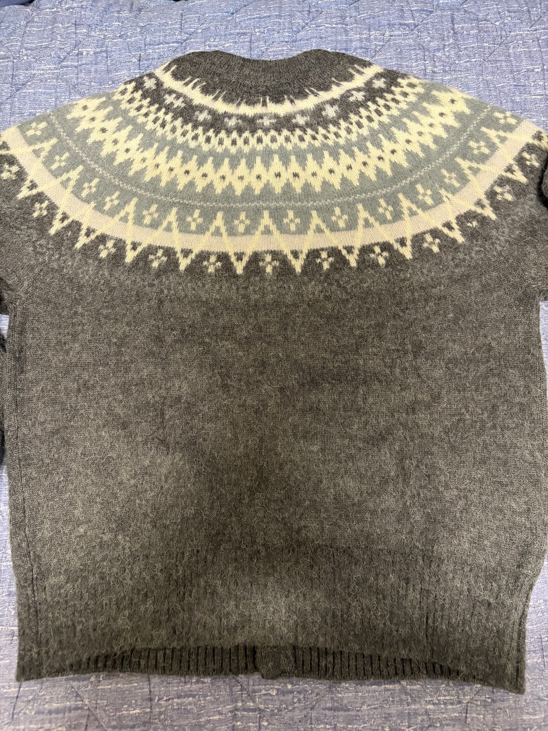 아트이프액츠 페어아일 모헤어 가디건 그레이 M 상품이미지3