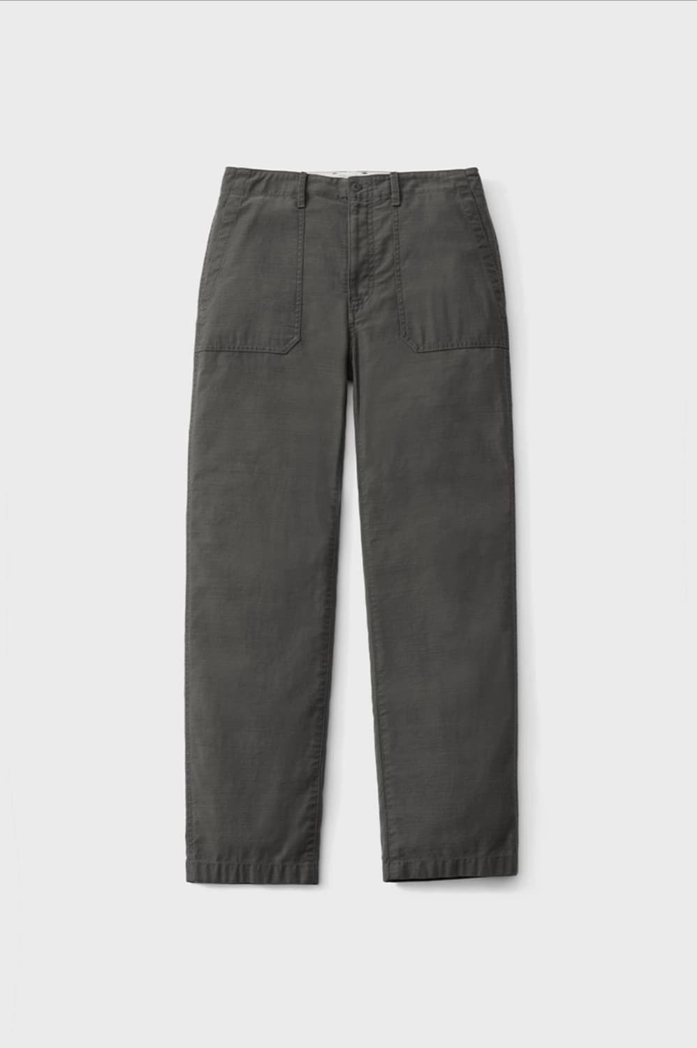 포터리 백사틴 슬림 스트레이트 퍼티그 팬츠 2 그레이 카키 / 바지 워크 상품이미지1