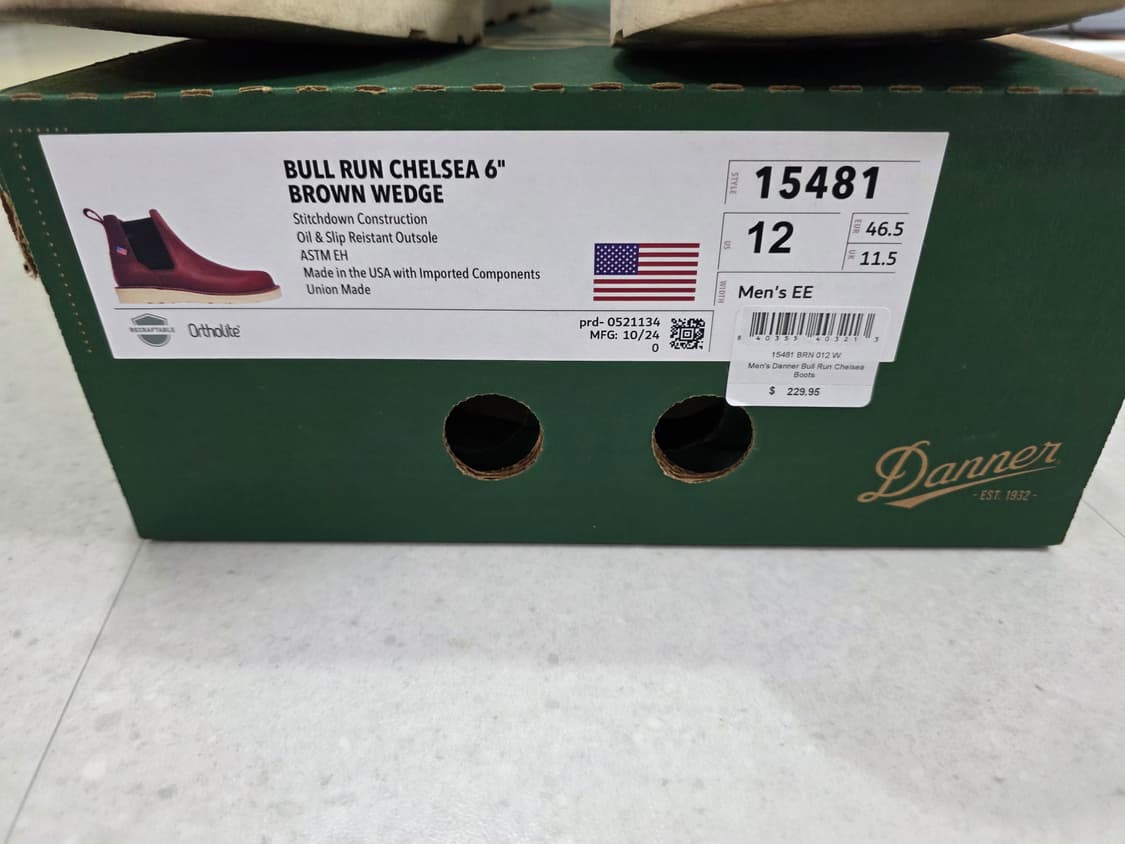 Danner Bull Run Chelsea 6" Brown US 12 상품이미지3