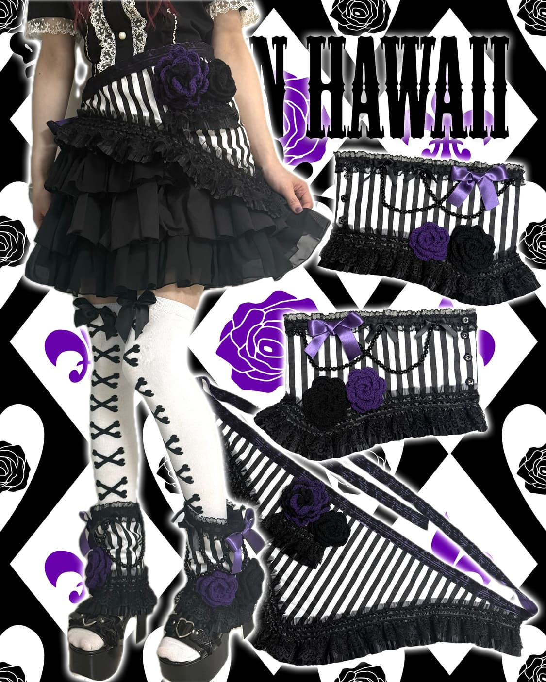 뜨개 플라워 레그워머 + 에이프런 ✦ 상품이미지2