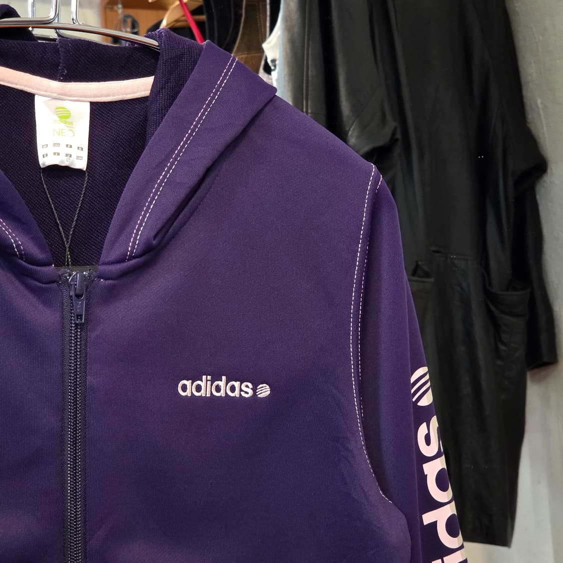 JPN 아디다스 네오 퍼플 후드집업 상품이미지2