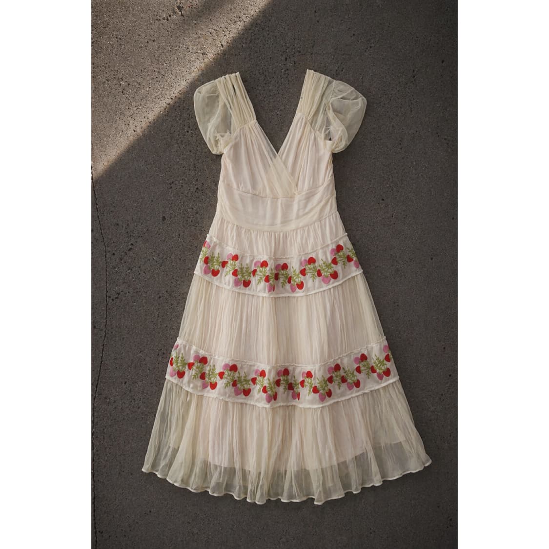 체리 패턴 레이스 원피스🍒 상품이미지2