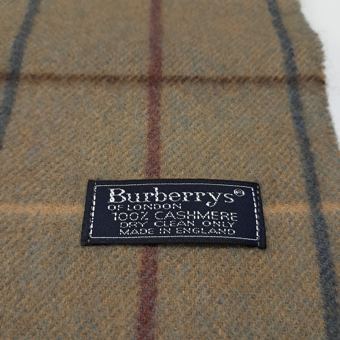 MX416 버버리 영국판 캐시미어 빈티지 베이지 머플러 목도리 상품이미지5