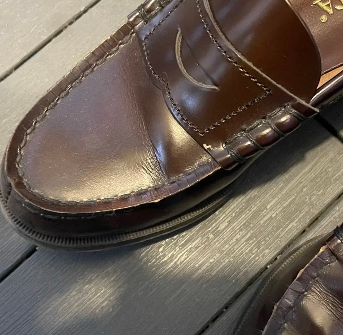 하루타 여성용 소가죽 페니로퍼 브라운 230 상품이미지3