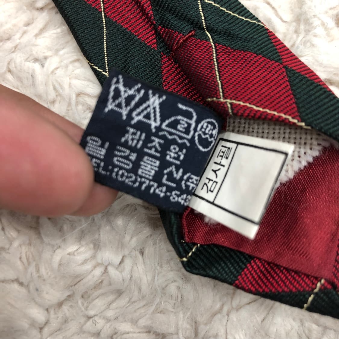 폴로 랄프로렌 90s 포니 아가일 체크 넥타이 상품이미지4