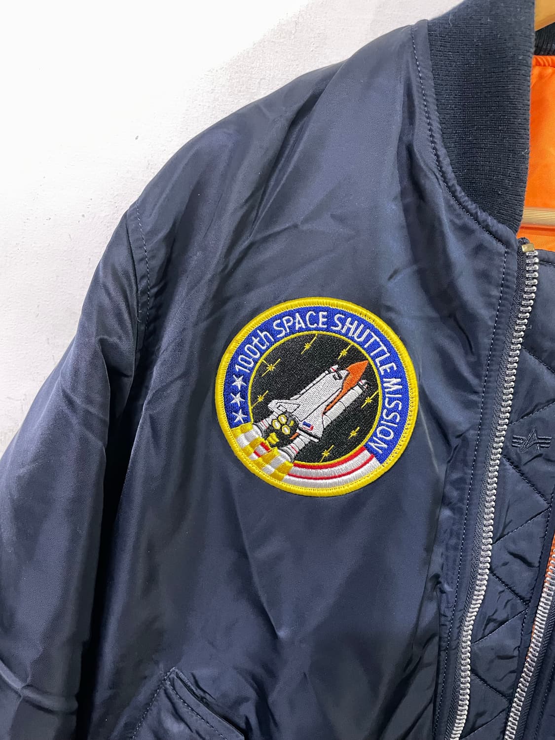 알파인더스트리 MA-1 블루종 봄버 자켓 100-105 나사콜라보 상품이미지3