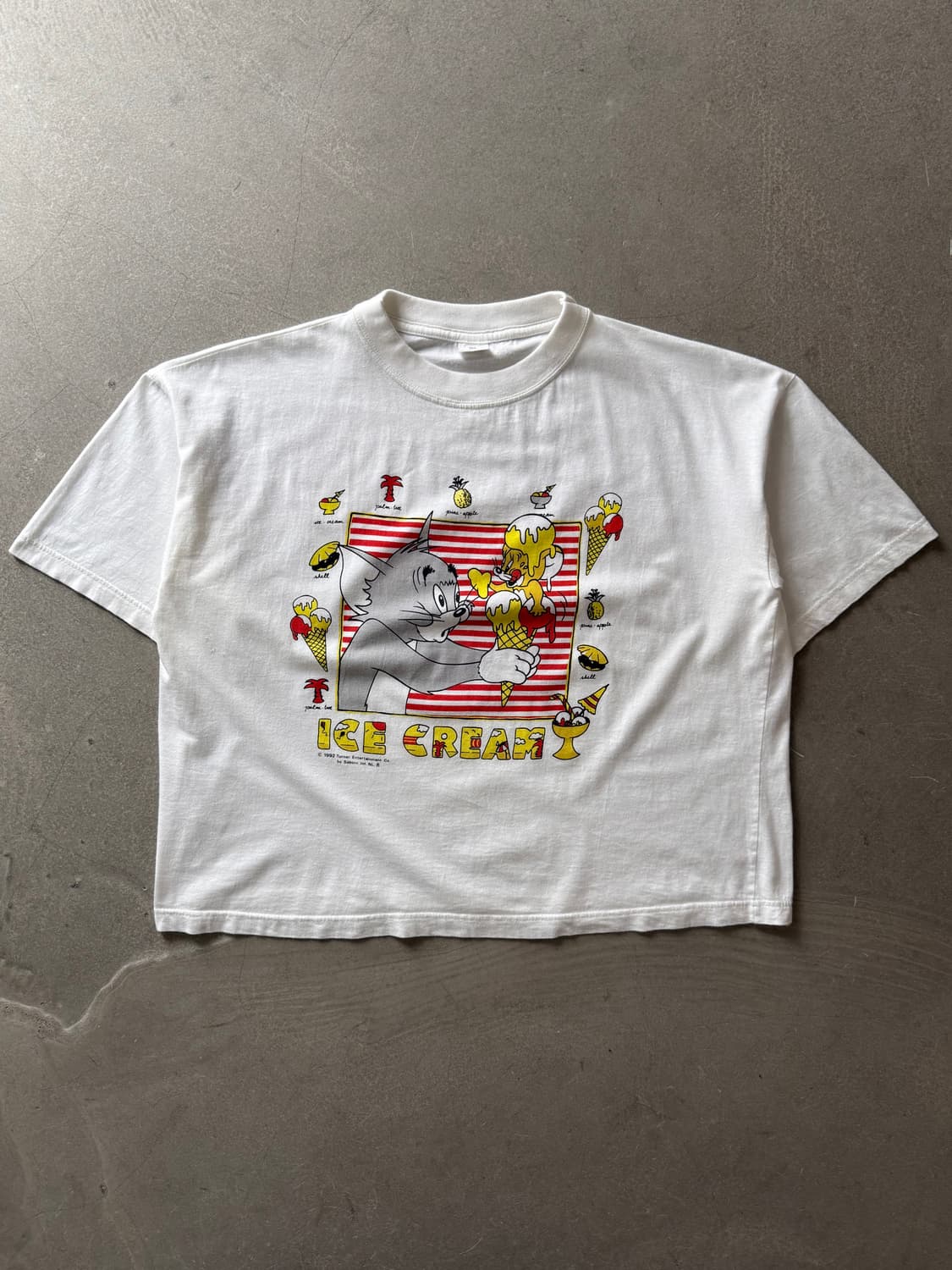 90s Tom & Jerry Ice Cream Cropped Tee 상품이미지1
