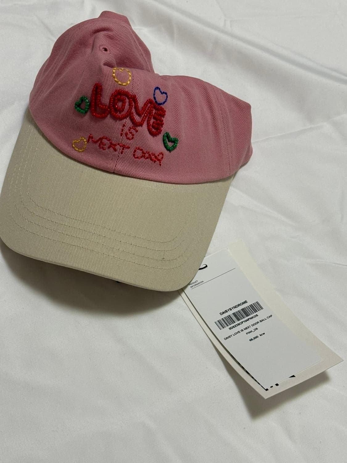 DAISY LOVE IS NEXT DOOR 볼캡 핑크 상품이미지2