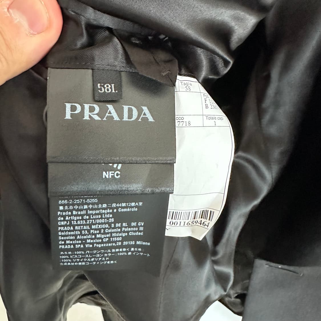 프라다 라프시몬스 24fw 벨벳카라 더블브레스티드 블레이져 상품이미지10