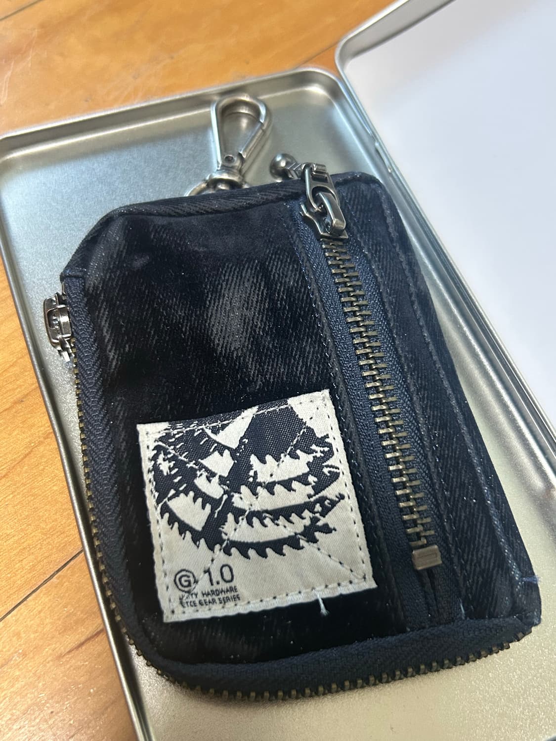 ETCE (gear) velvet pouch keyring(navy) 상품이미지3
