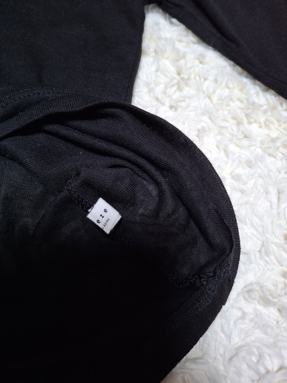 (마지막특가) 블랙 긴팔 무지 티셔츠 새상품 상품이미지4