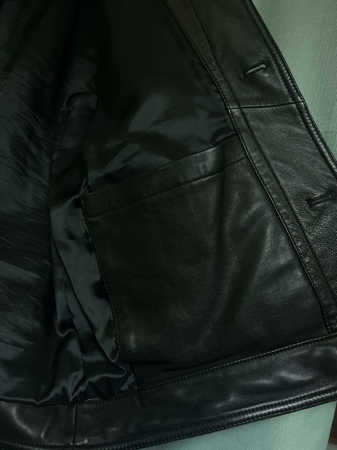A.P.C. 램스킨 레더 자켓 블랙 XL 상품이미지3