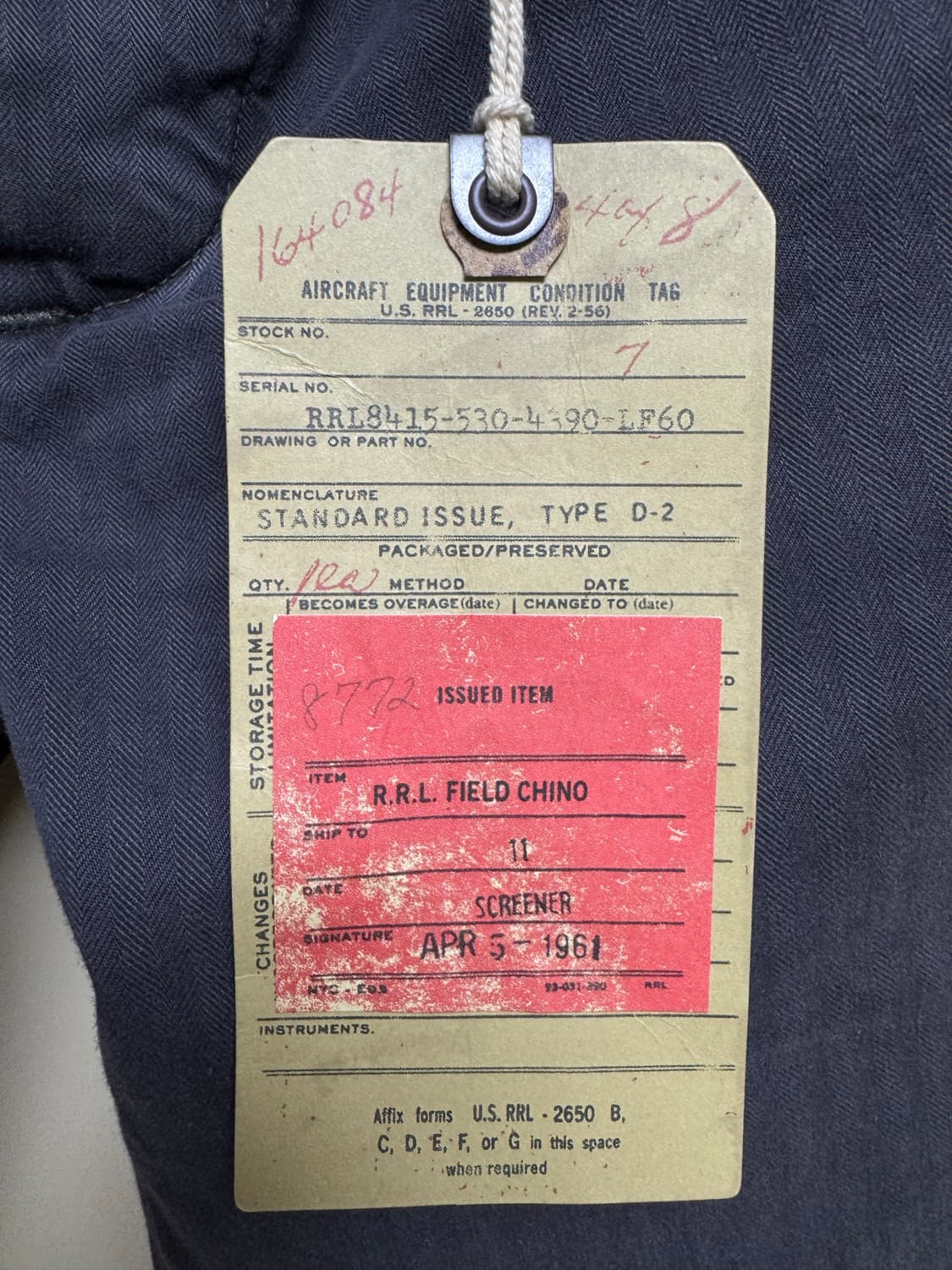 [32x32] RRL 가먼트 다이 헤링본 필드 팬츠 워시드 블랙 상품이미지3