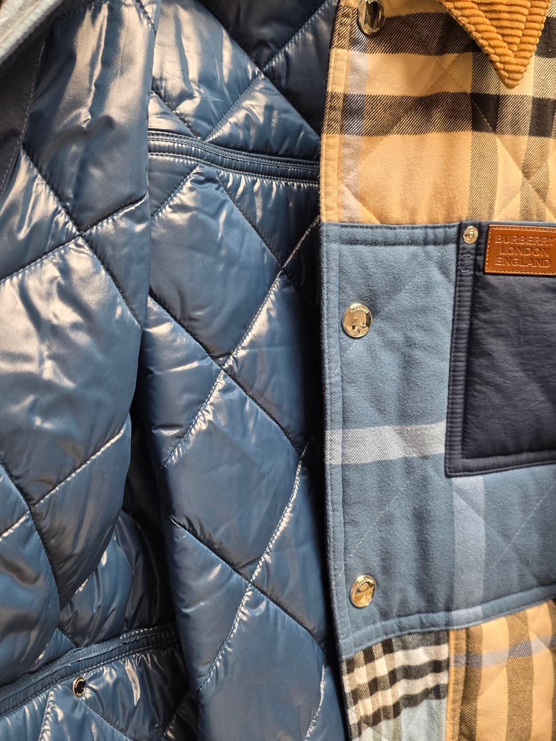 버버리 패치워크 퀄팅자켓 L 상품이미지6