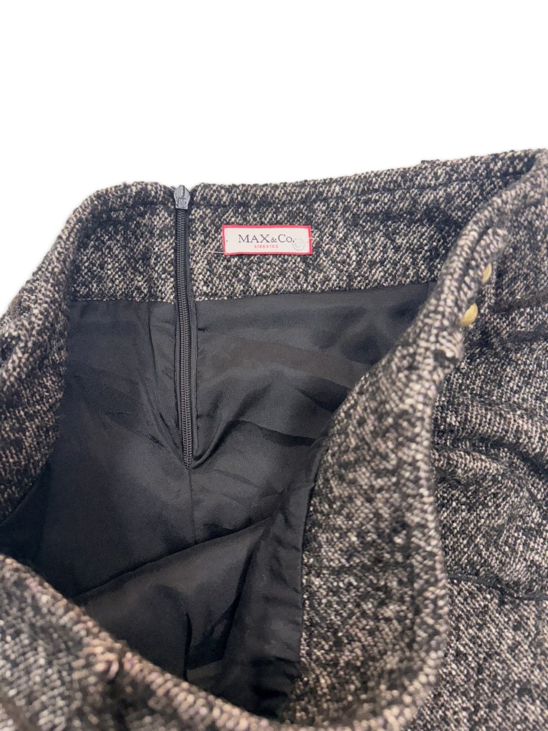 빈티지 막스앤코 브라운 플레어 미디 스커트 상품이미지5