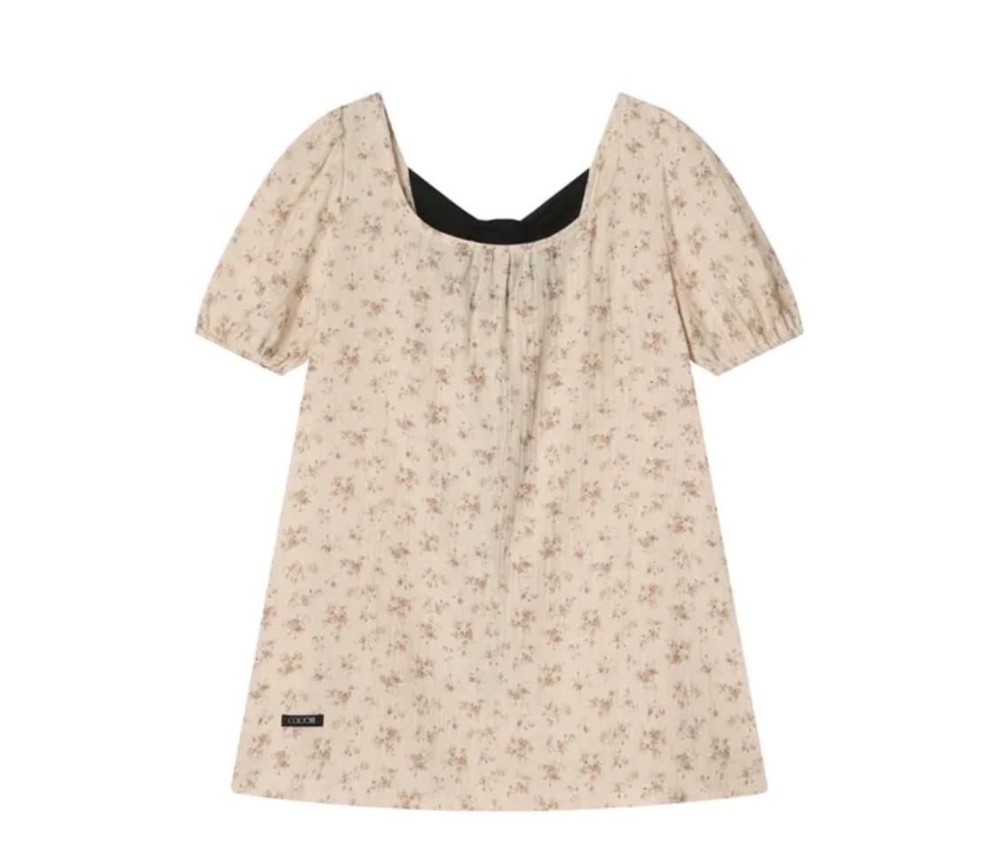 콜로신스 black tie blouse vintage flower 상품이미지1