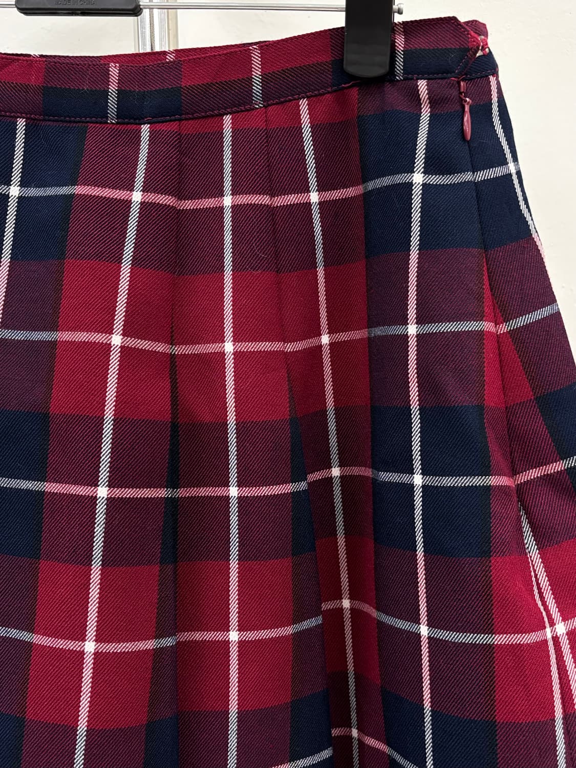 빈티지 레드 체크 스커트 상품이미지5