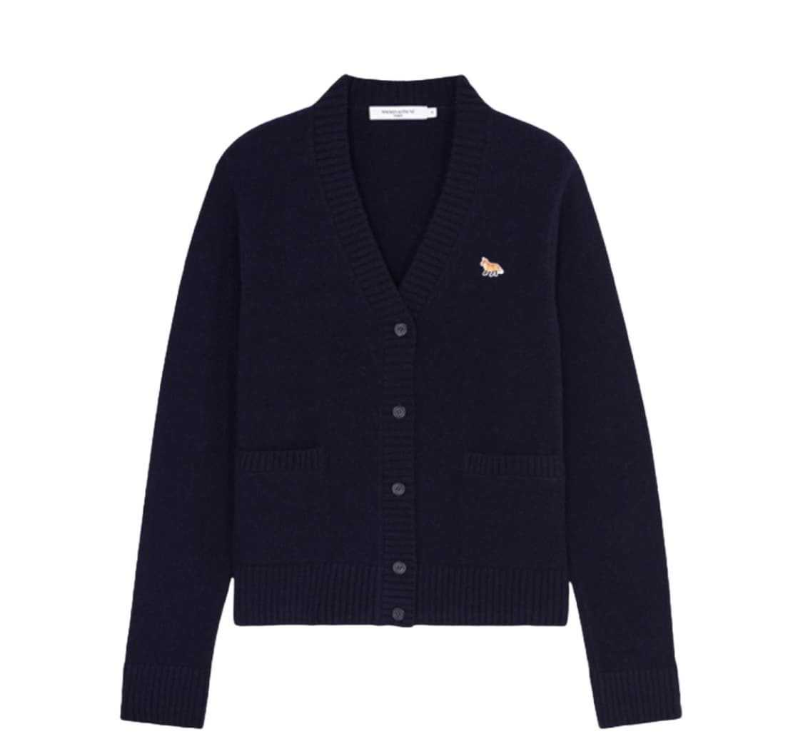 (w)메종 키츠네 베이비 폭스 패치 박시 가디건 네이비 L 상품이미지1