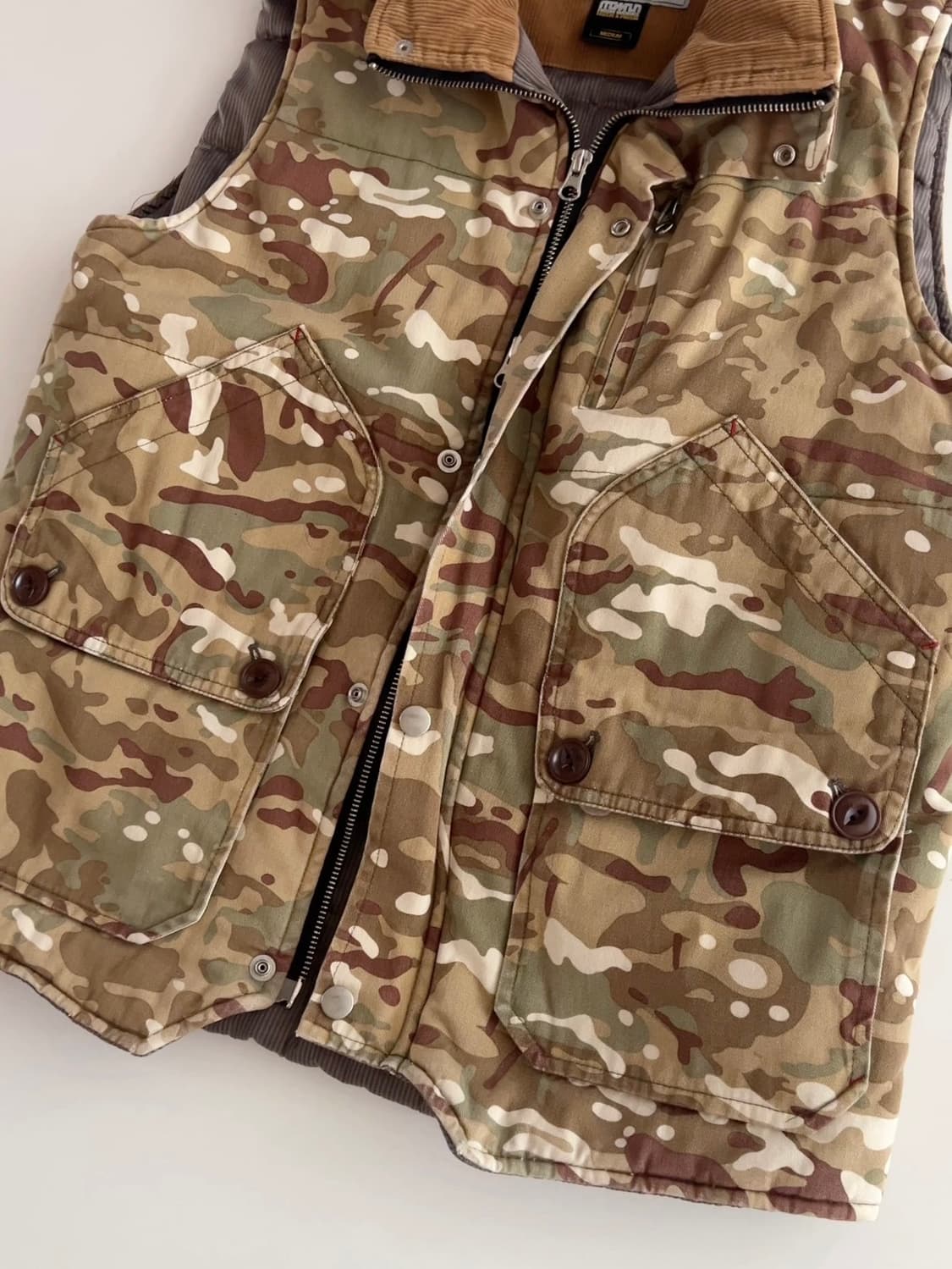 프리즘웍스 카모플라주 퀼팅 베스트 M 상품이미지4