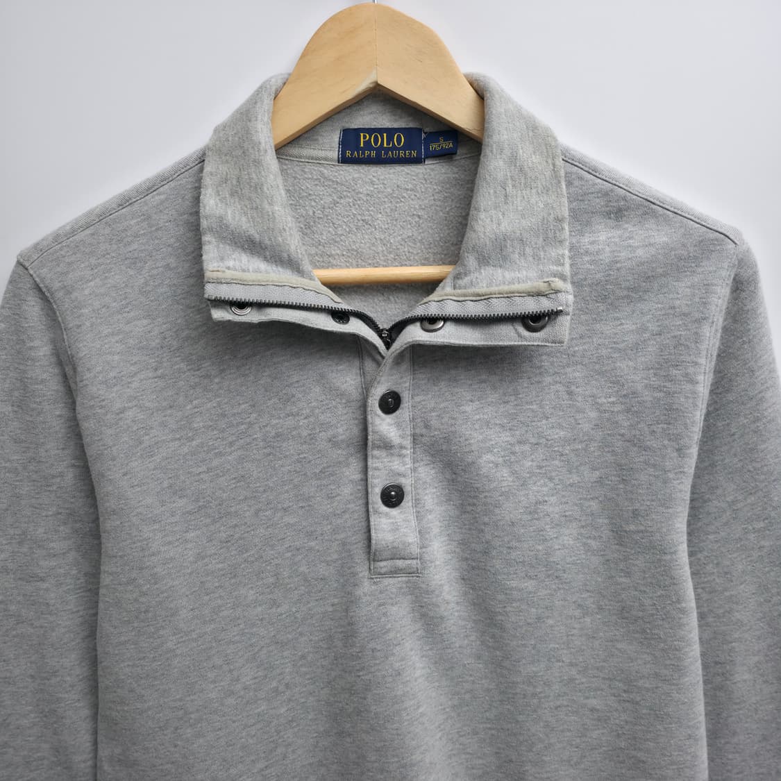 [S] 폴로 랄프로렌 쿼터 버튼 집업 맨투맨 그레이 상품이미지2