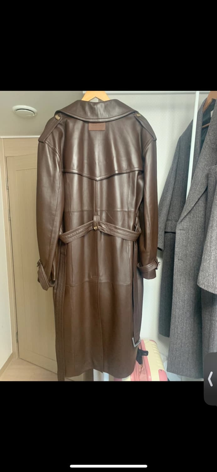 인스턴트펑크 레더 트렌치코트 브라운 3사이즈 상품이미지9