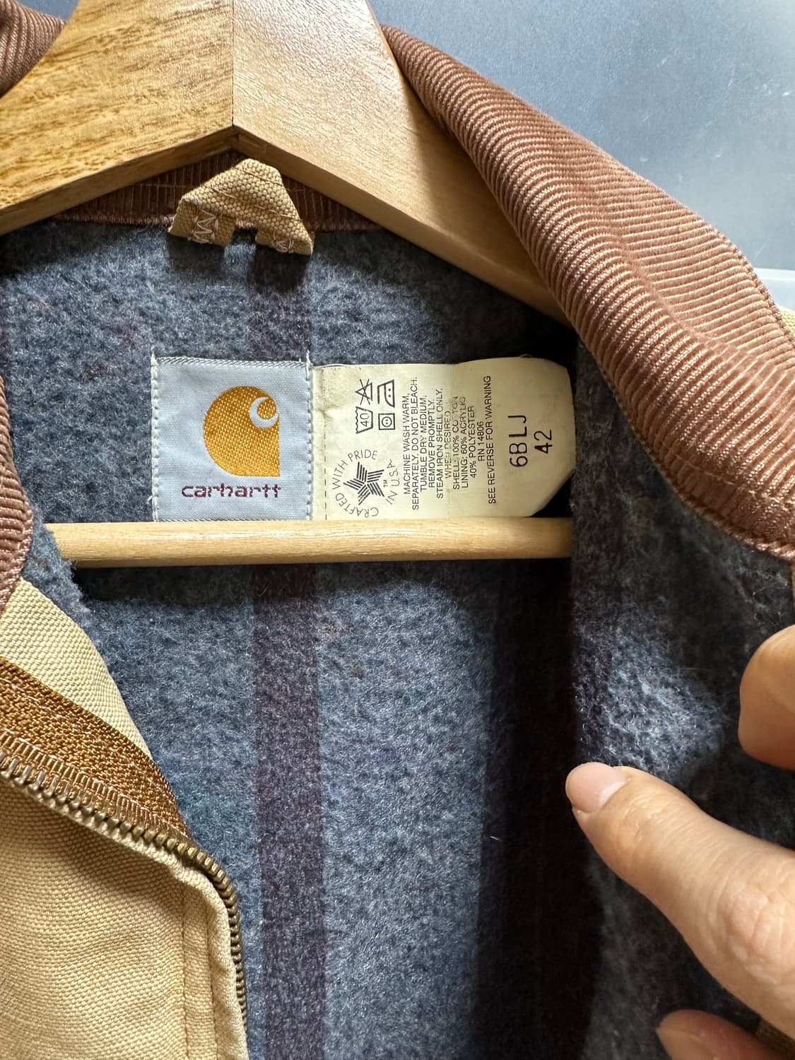 90년대 빈티지 칼하트 디트로이트 베이지 42 (103) 상품이미지2