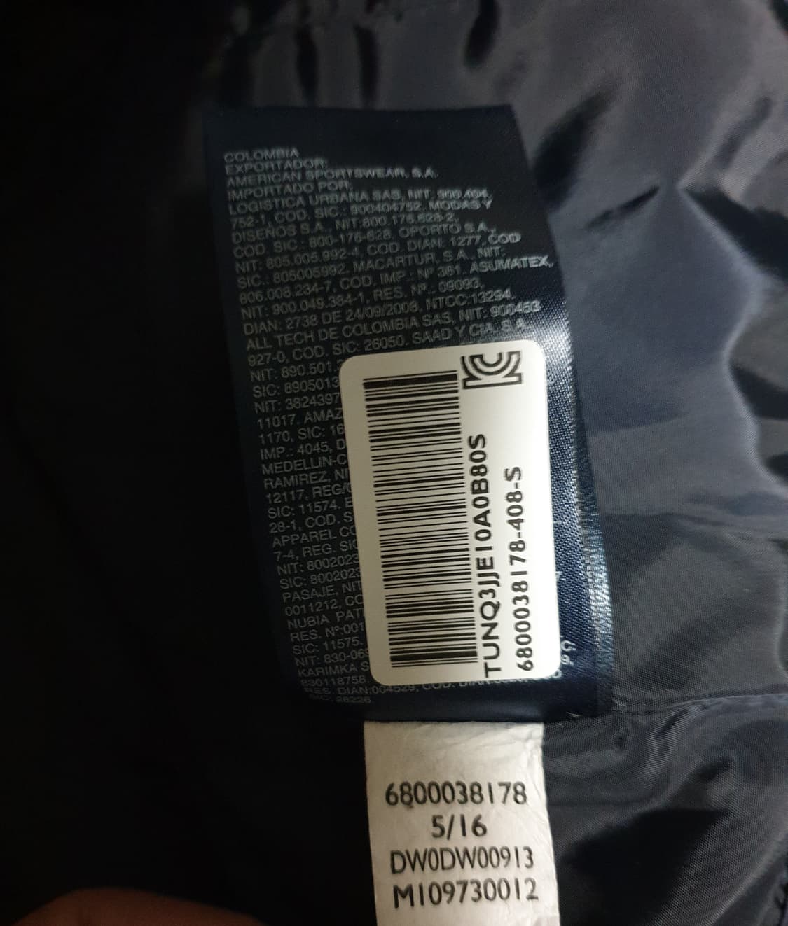 타미힐피거데님 아메리칸 빈티지 퀄트 스몰로고 경량자켓 네이비 (S) 상품이미지5