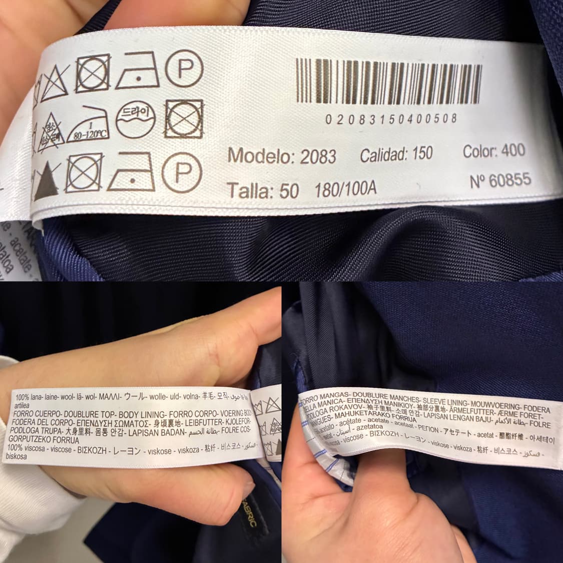 (100/32)마시모두띠 리넨 썸머 울 수트셋업 남자정장 네이비 상품이미지9