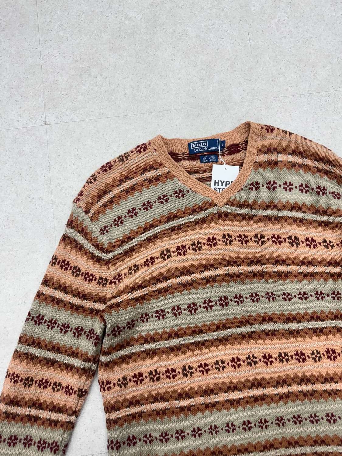 Polo 페어아일 브이넥 니트 상품이미지2