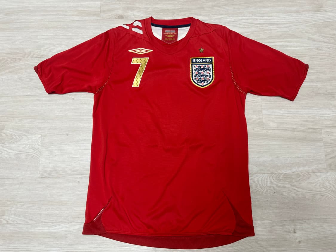 [S] 엄브로 잉글랜드 국대 06-08 어웨이 베컴 마킹 유니폼 상품이미지2