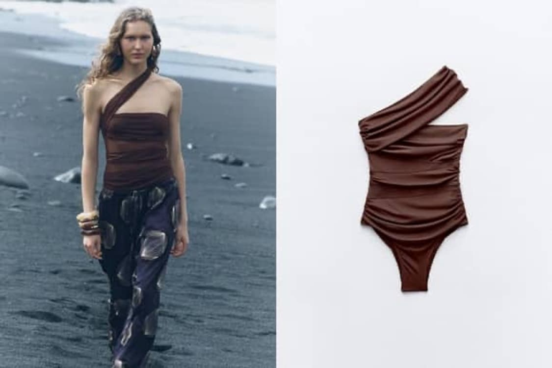 Zara 컷아웃 튤 스윔수트 상품이미지2